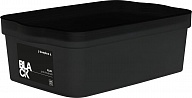 Ящик для хранения Keeplex коллекция Black, с крышкой, soft-touch, 6л, 320х211х110 (KL3502)