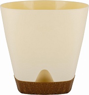 Горшок для цветов с прикорневым поливом InGreen коллекция Wood, пластиковый, 2,5л, 170мм, 170х170х165 (IG6100)