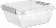 Контейнер для продуктов Plast Team HELSINKI, с защёлками, 0,5л, квадратный, 130х128х53 (PT5009)