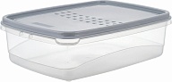 Контейнер для продуктов Plast Team, с гибкой полиэтиленовой крышкой, 1,3л, прямоугольный, 202х150х60 (PT1132)