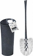 Набор для туалета Spin&Clean коллекция Stone, с гибкой щетиной, с высокой подставкой, прочная ручка, 101х121х440 (SC3408)